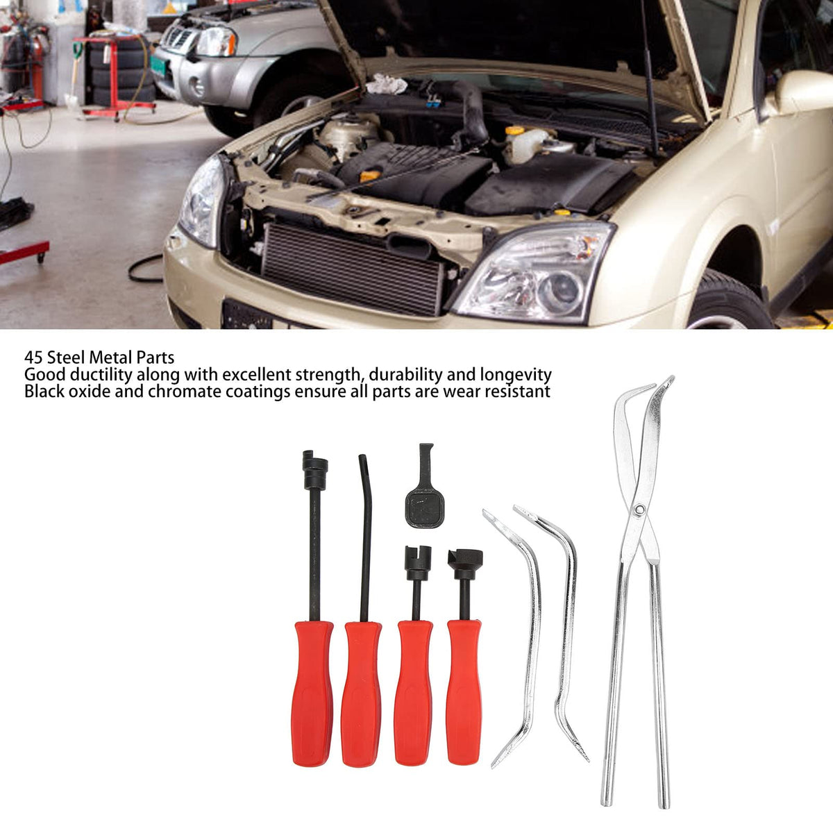 8 Pcs Drum Brake Tool Kit with Storage Box C4502