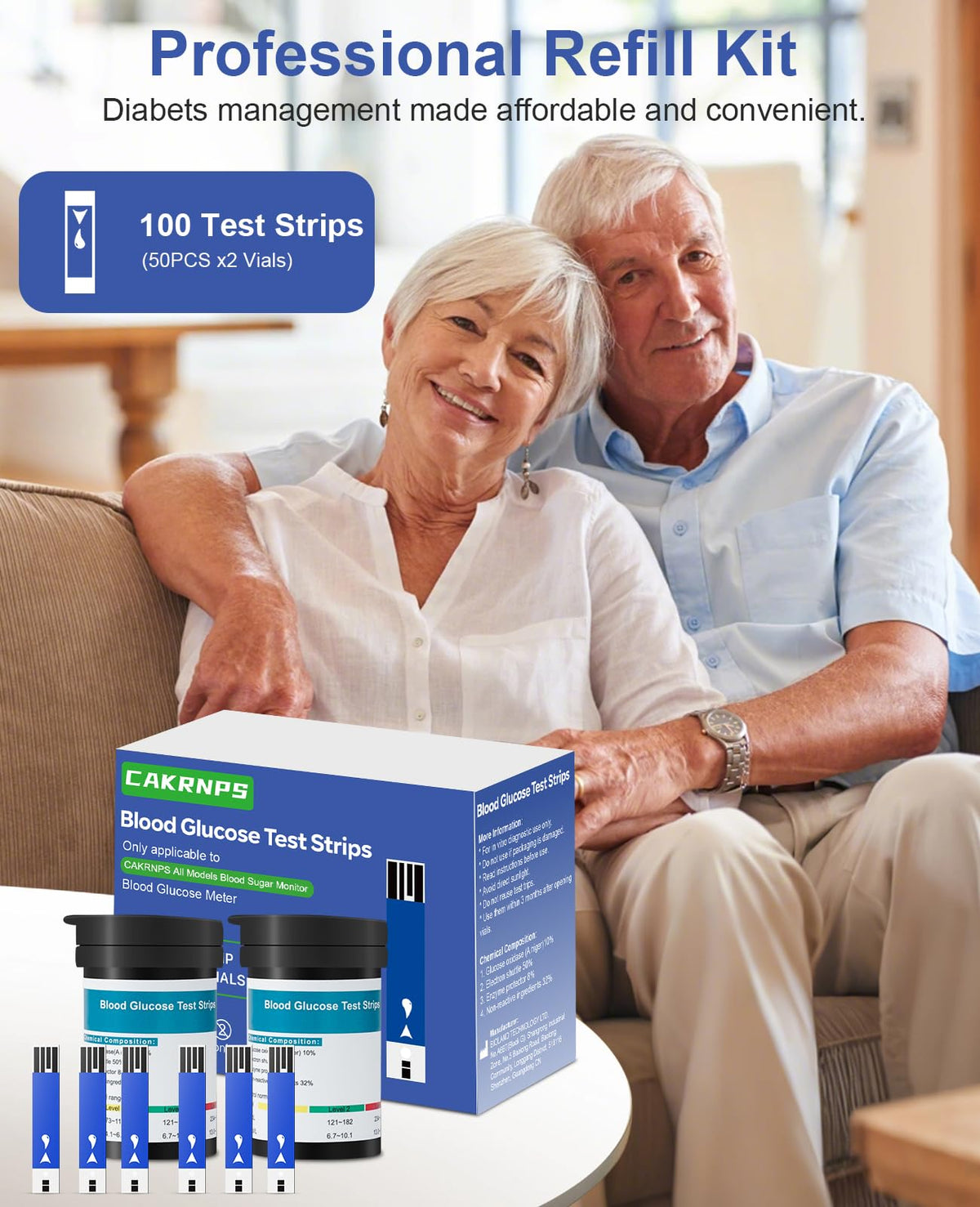 Blood Glucose Test Strips 100 Count V83408