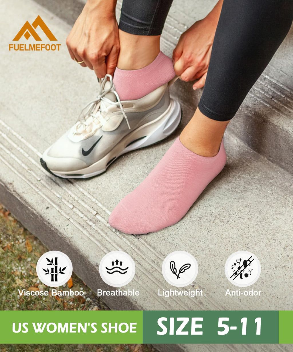 Women's Bamboo Viscose No Show Ankle Socks 7 Pairs X989