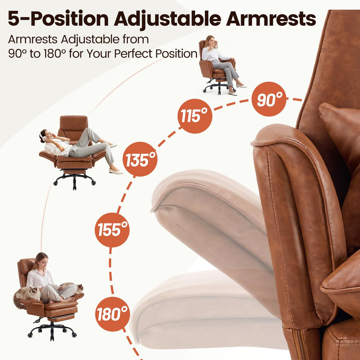 Big and Tall Ergonomic Office Chair with Footrest R751732