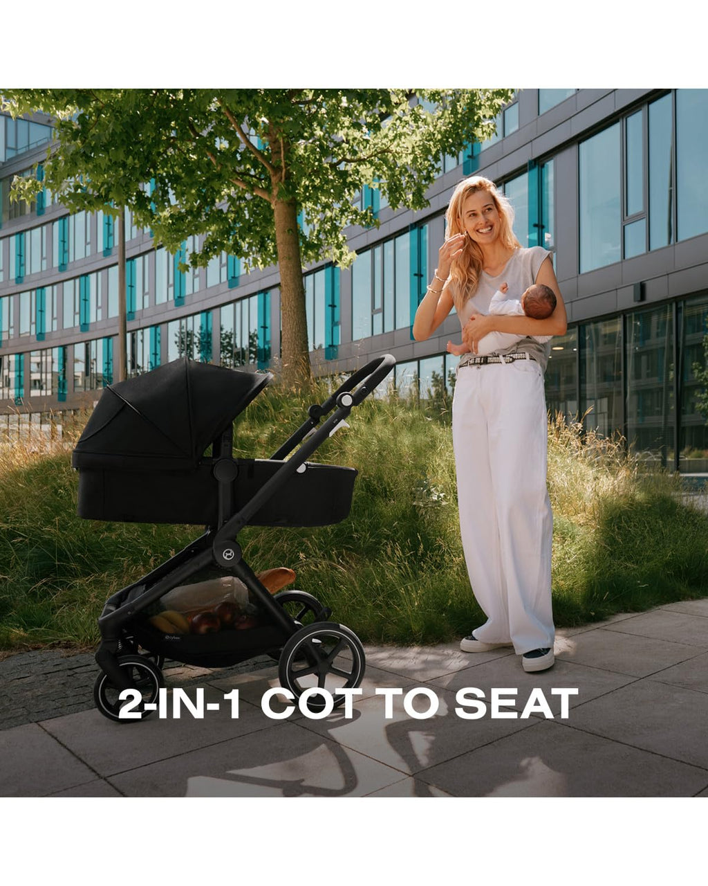 2-in-1 Baby Stroller + Car Seat Combo Almond Beige V48348