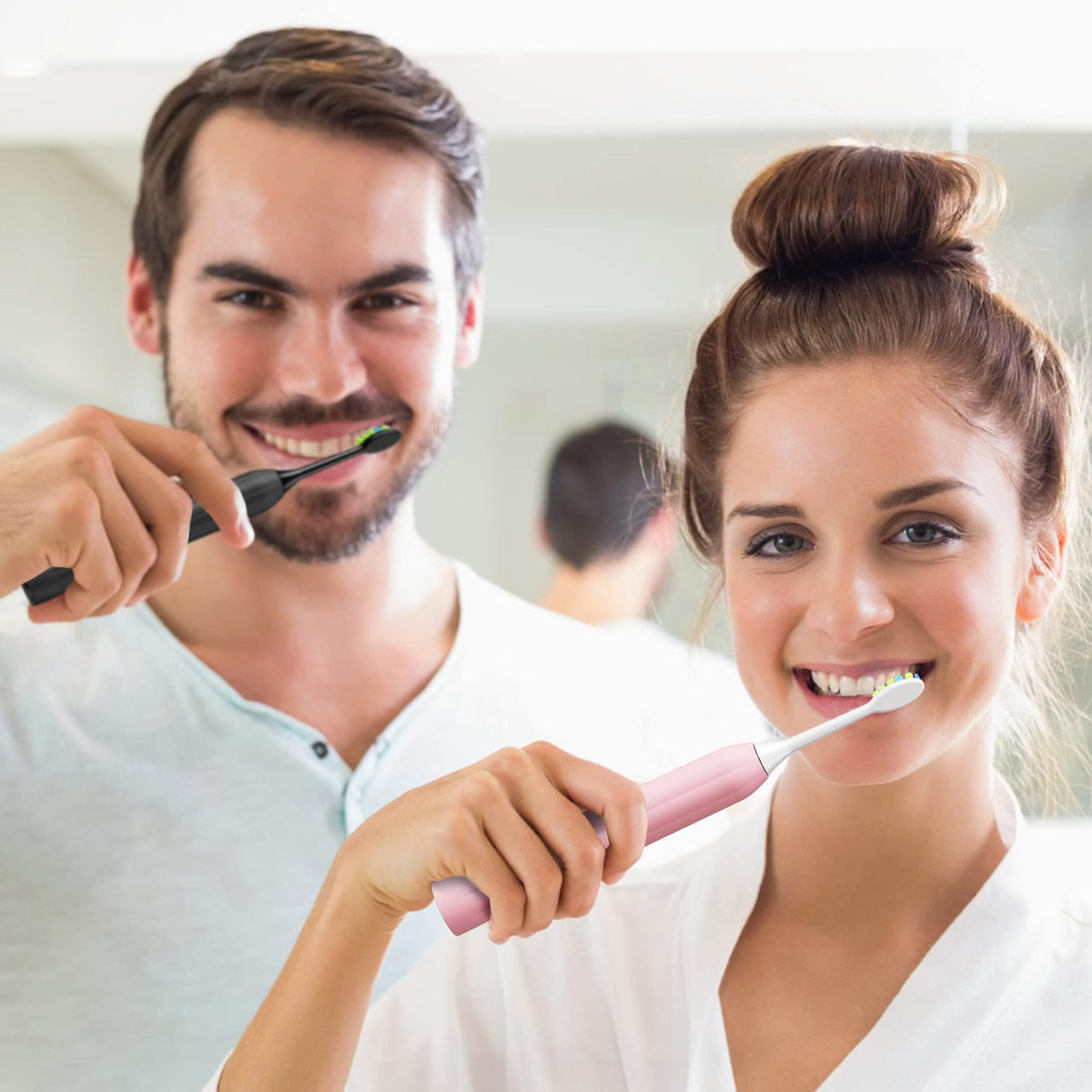 Sonic Electric Toothbrush with 12 Brush Heads 2 Pack M360914