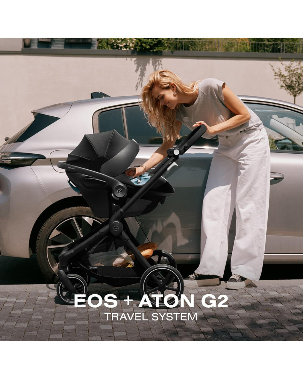 2-in-1 Baby Stroller + Car Seat Combo Almond Beige V48348