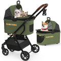 Foldable Pet Stroller with Detachable Carrier S8269