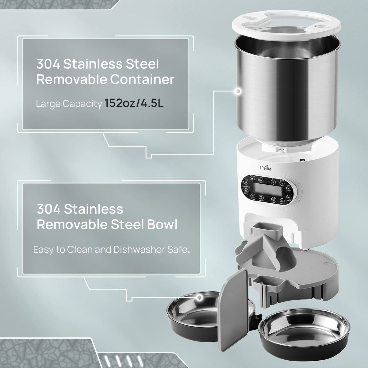 Automatic Pet Feeder with 4.5L Capacity S3468