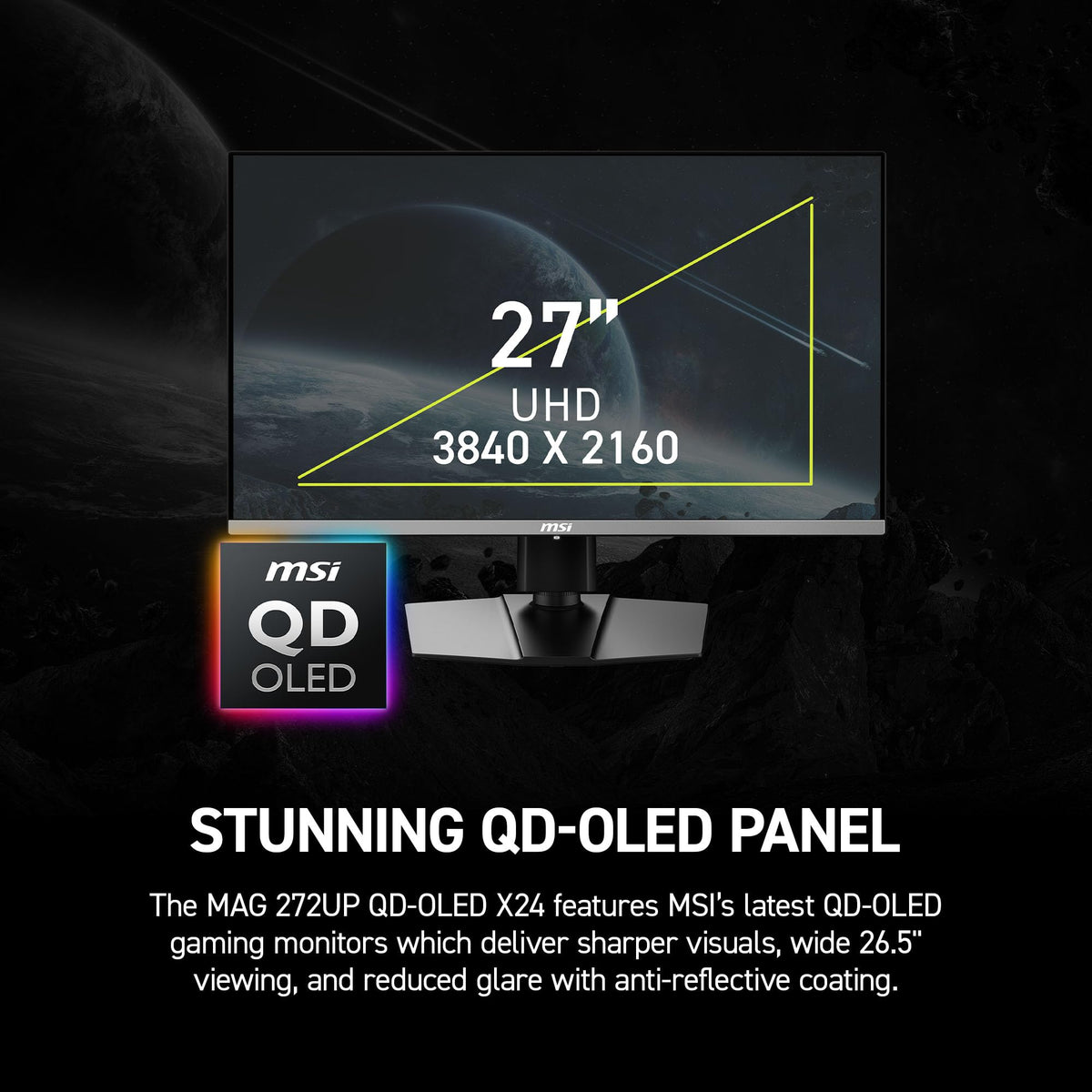 27-Inch 4K UHD 240Hz QD-OLED Gaming Monitor Q706