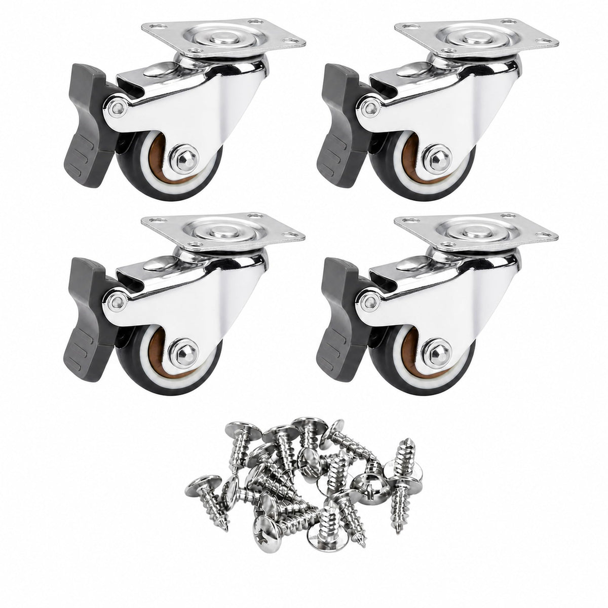 1 Inch Caster Wheels Set of 4 P70124