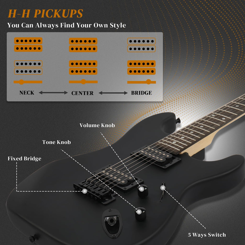 39 Inch H-H Pickup Electric Guitar Z3019