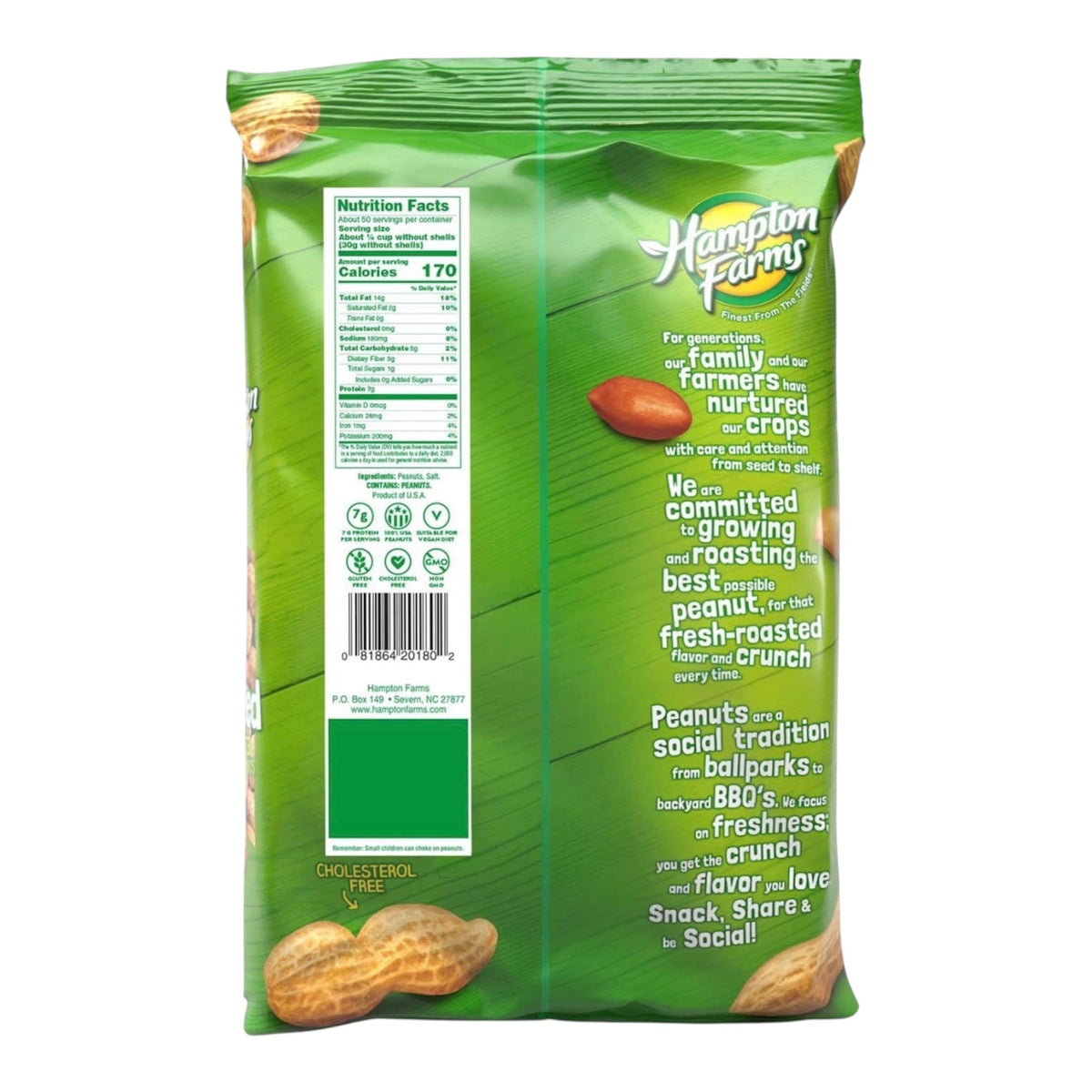 Salted In-Shell Peanuts 5 lb Bag Pack of 2 C47524