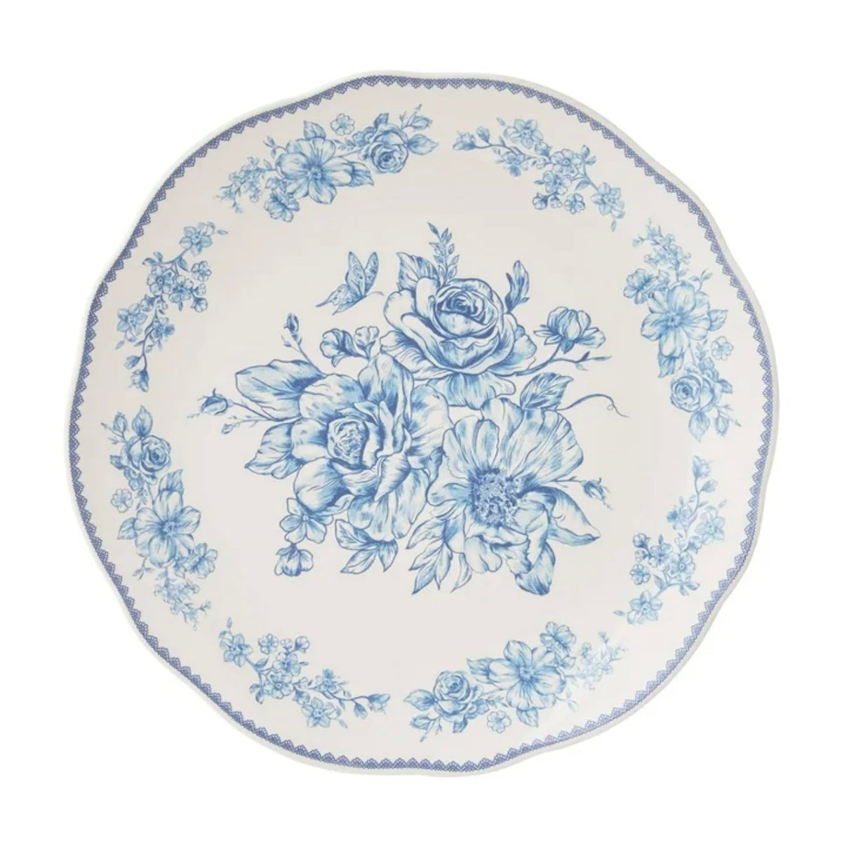 Blue 12-Piece Stoneware Dinnerware Set P516
