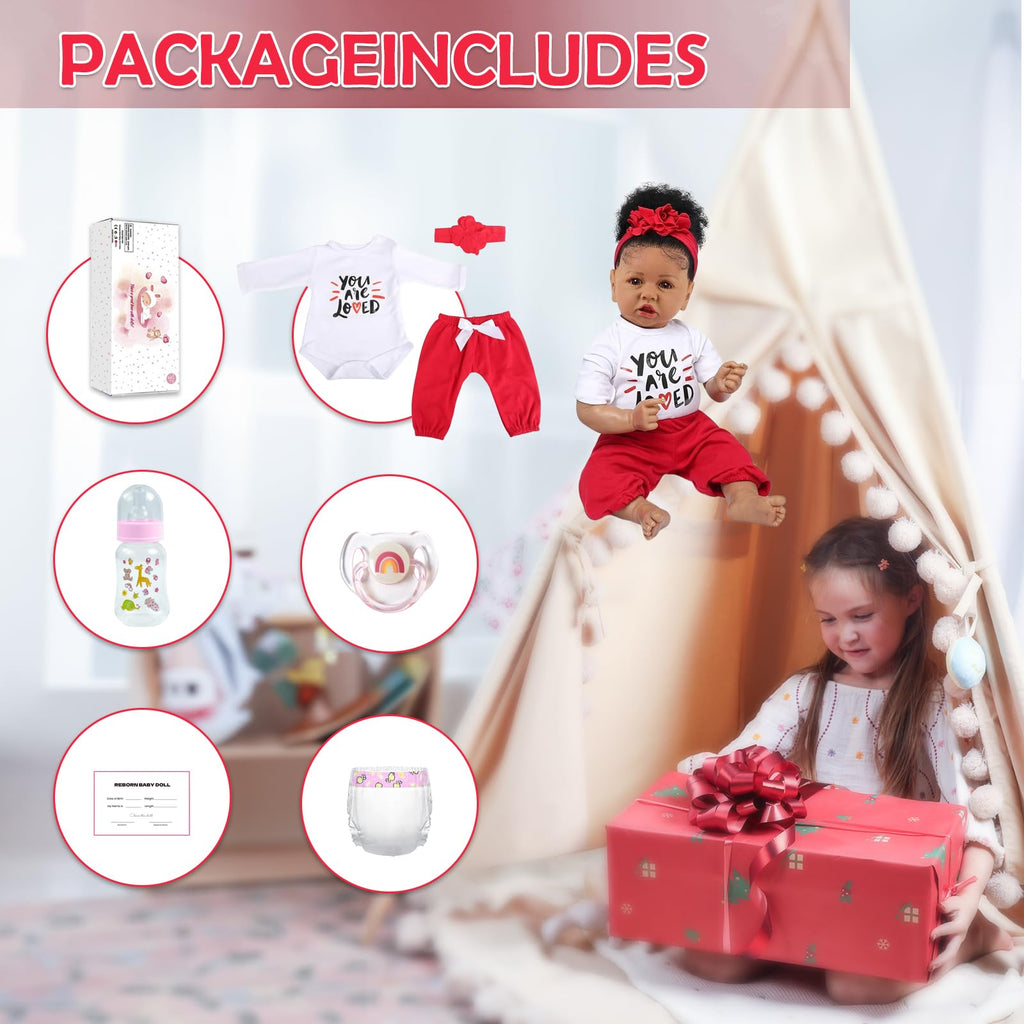 20-Inch African American Reborn Baby Doll A809