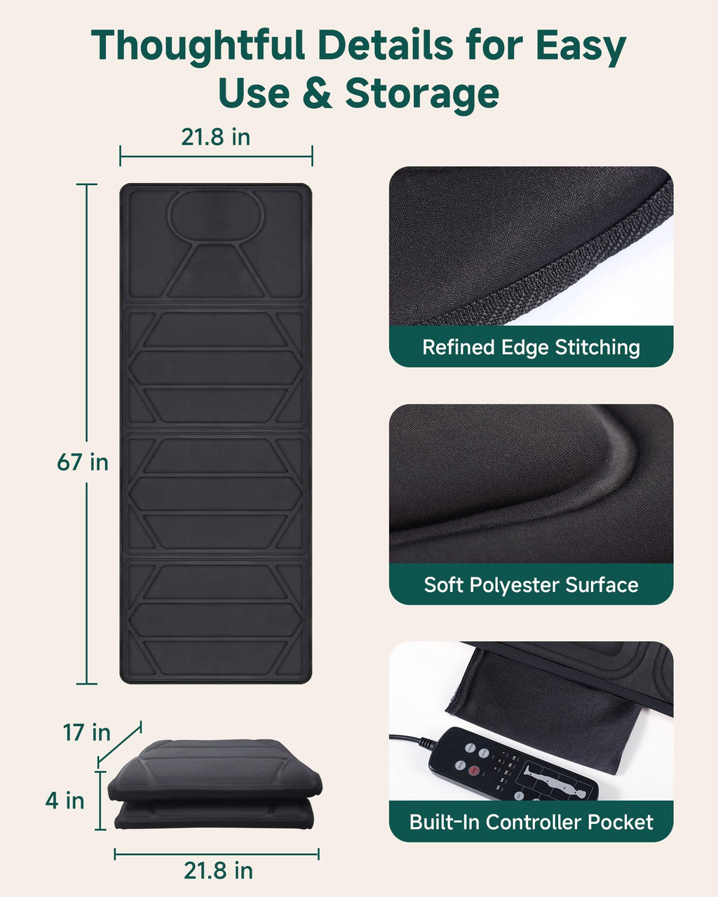 Full Body Massage Mat with Heat E278