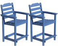 HDPE All-Weather Plastic Adirondack Chair Set of 2 Navy Blue I729754