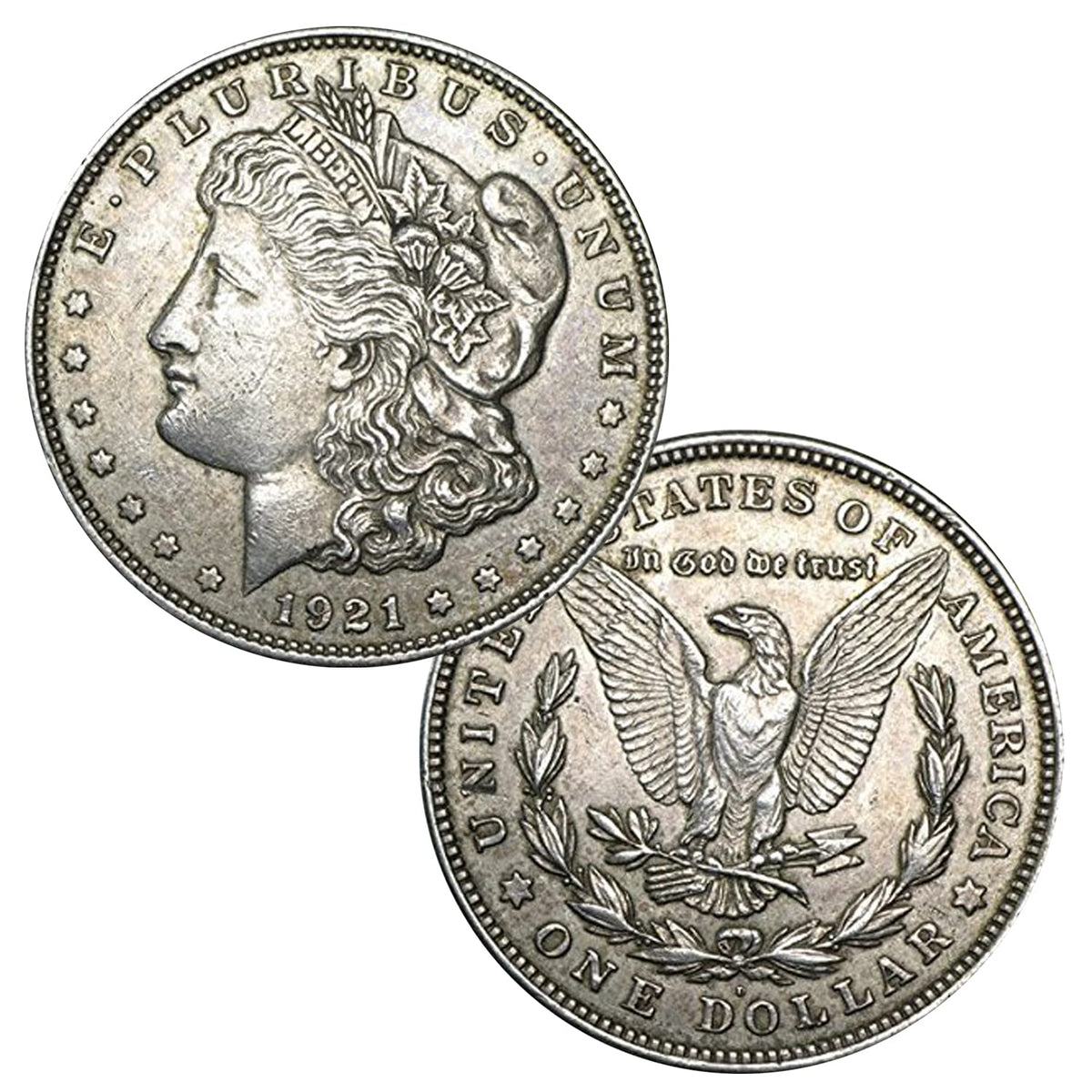 1921 Morgan Dollar 90% Silver Circulated Coin O644043