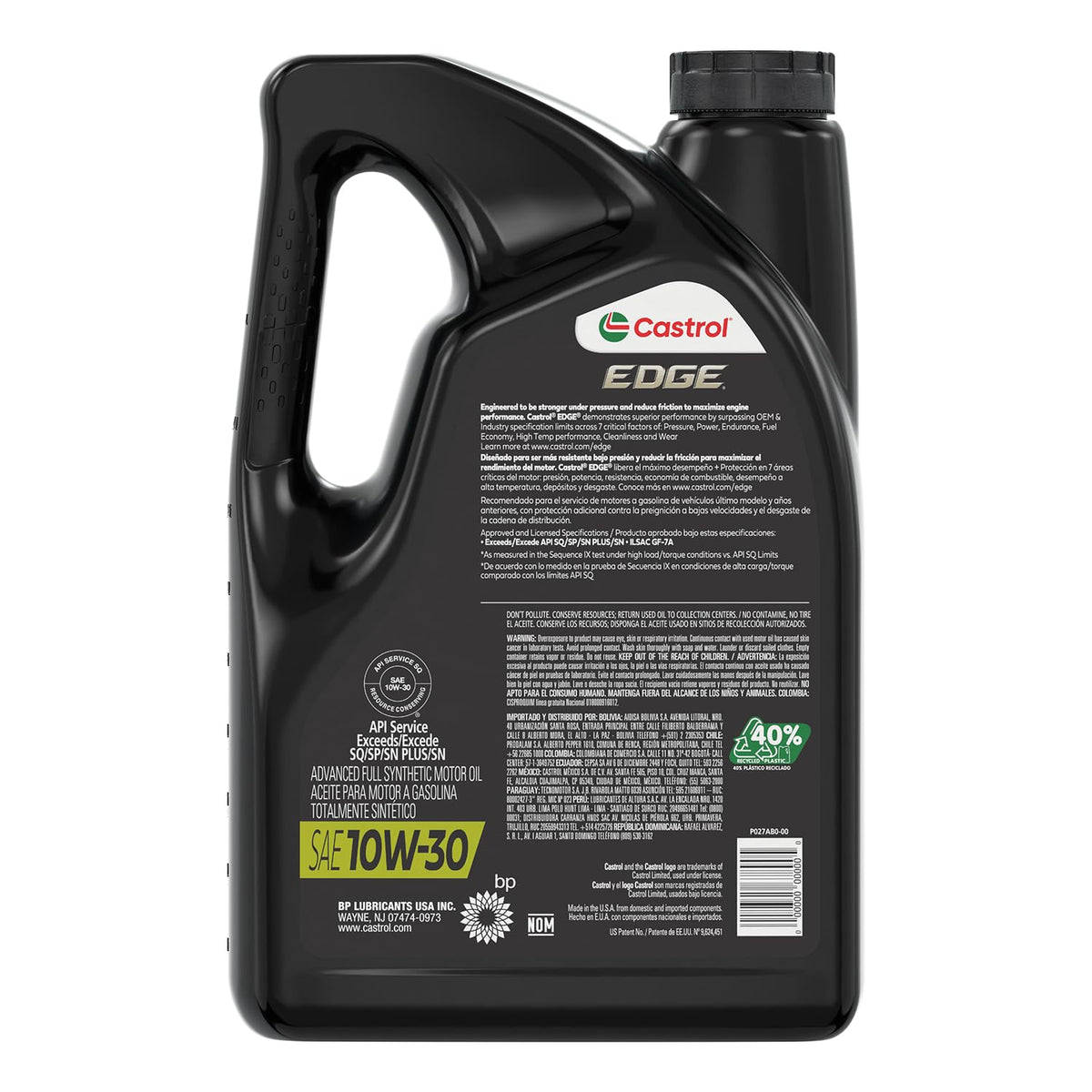 10W-30 Full Synthetic Motor Oil, 5 Quarts S637995