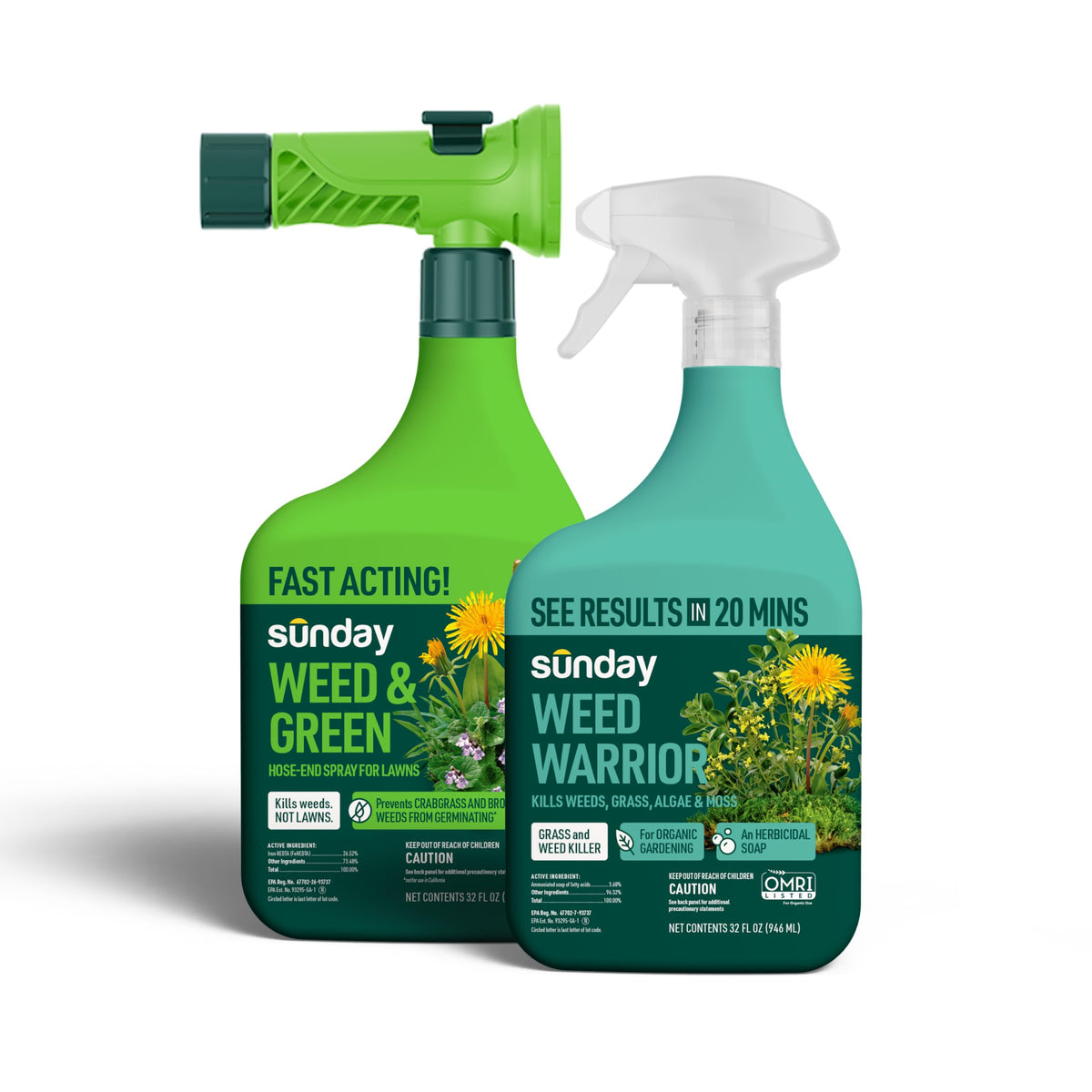 32oz 2-Pack Lawn Weed Killer & Greening Kit P521