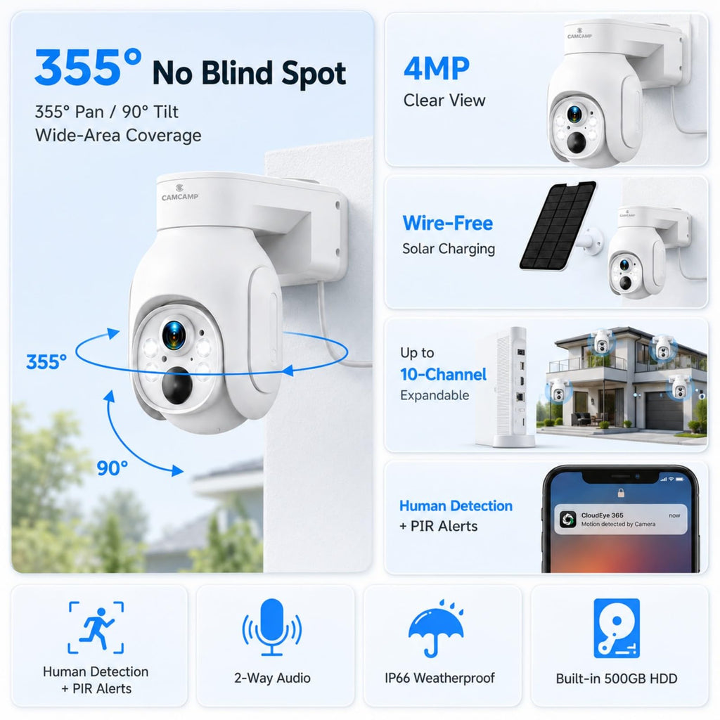 Solar Security Cameras Wireless Outdoor 4 Pack J42753