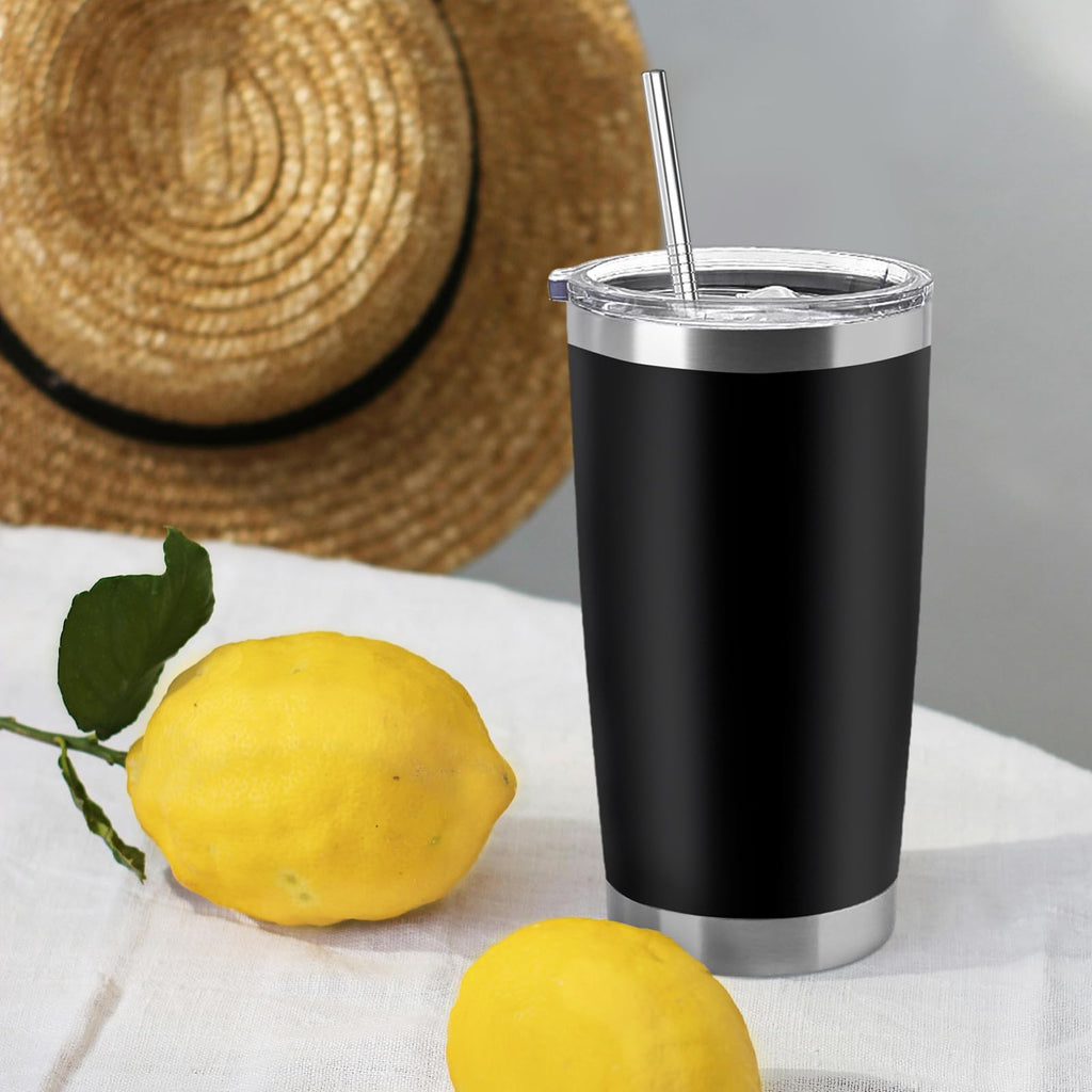 12 Pieces Insulated Stainless Steel Tumbler with Lid and Straw J7043