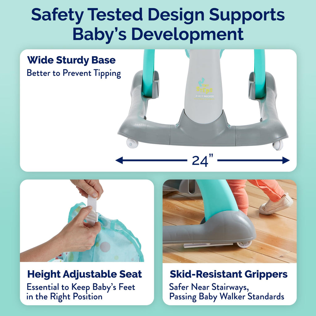 Foldable Adjustable Baby Walker with Wheels J6137