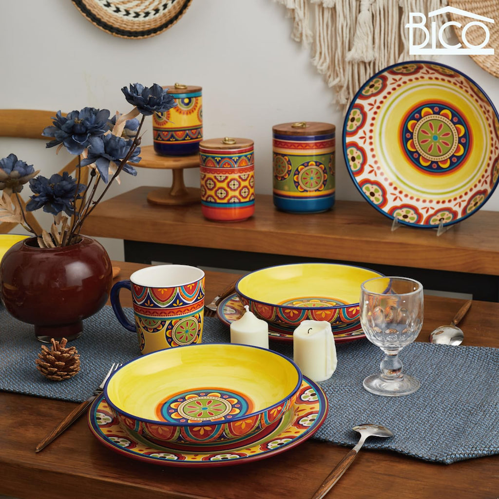 Ceramic Pasta Bowl Set of 5, Microwave & Dishwasher Safe Y615689