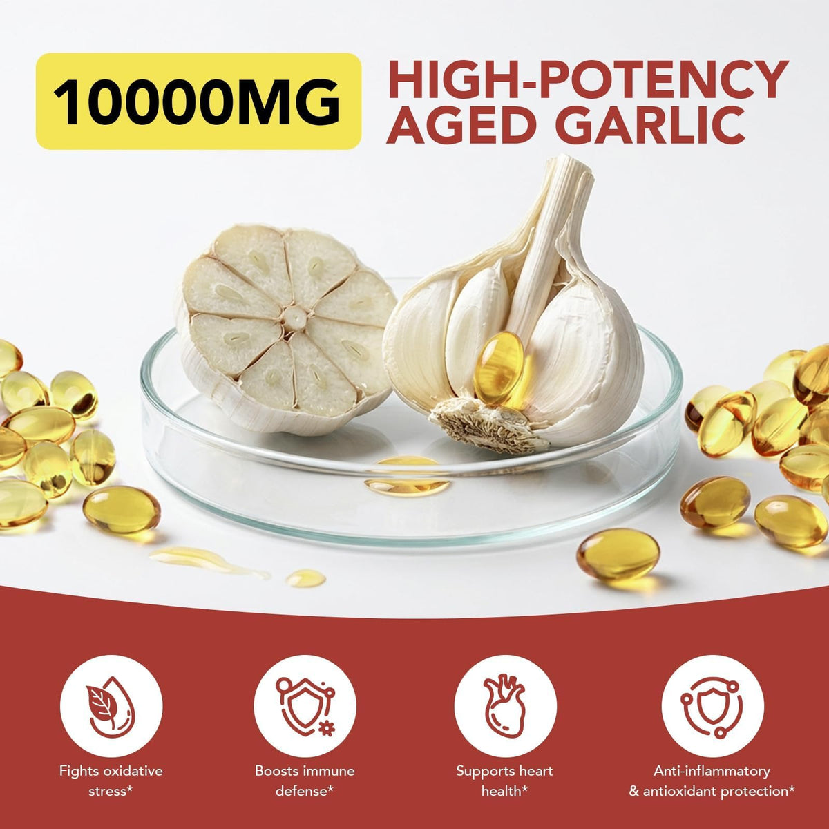 Garlic Extract Supplements, 300 Softgels U72202