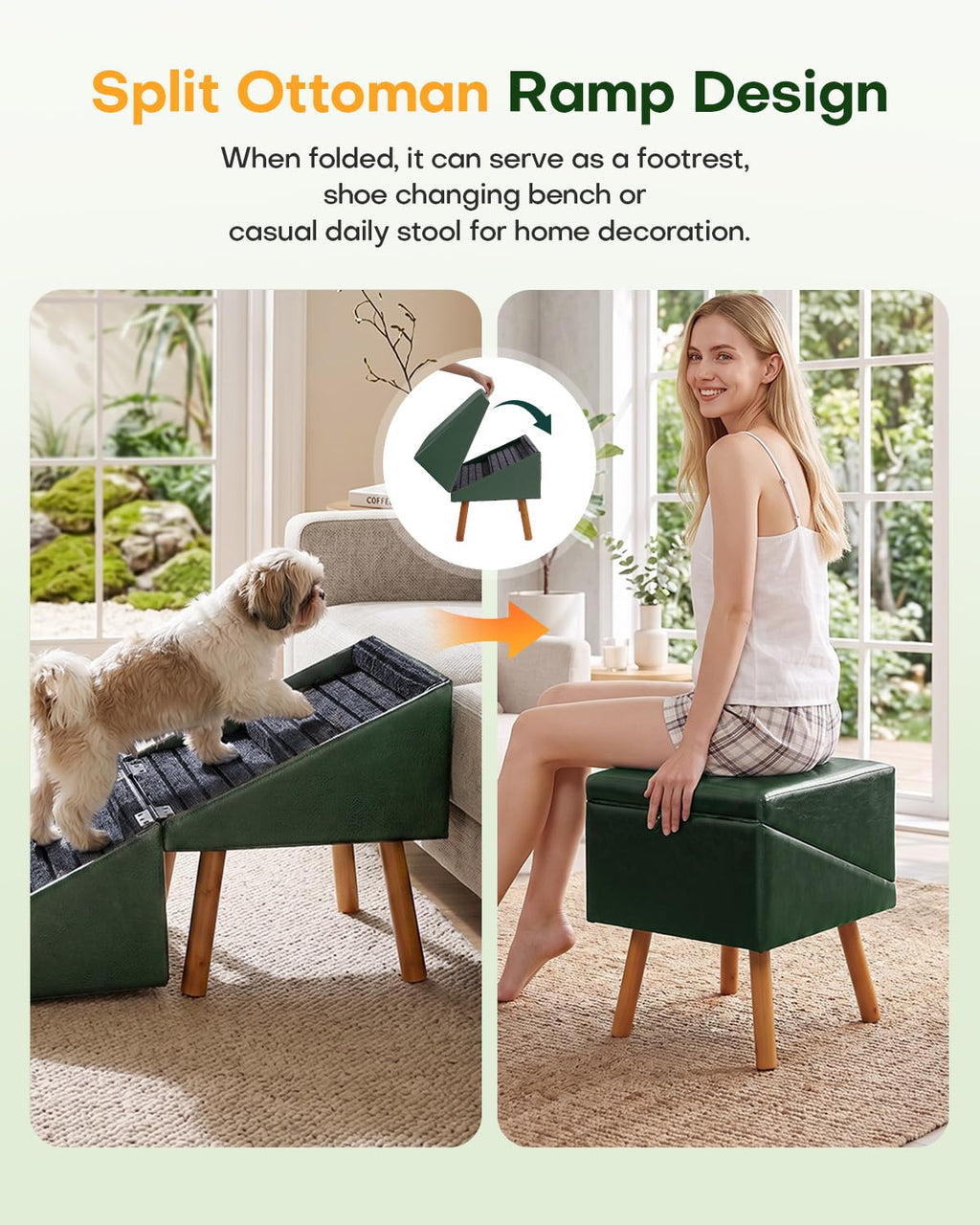 Foldable Dog Stairs and Ottoman K455701