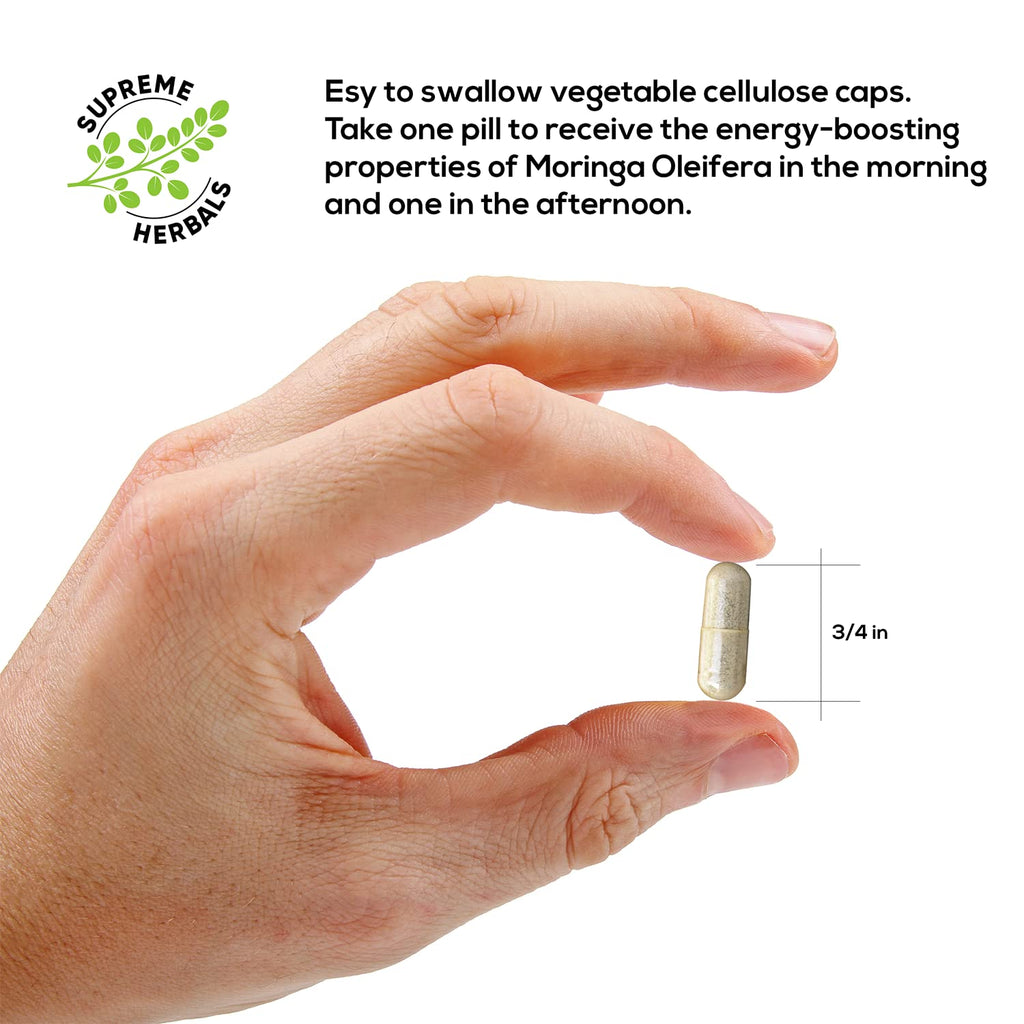 Organic Moringa Leaf Powder Capsules 500mg 120 Capsules Q257252