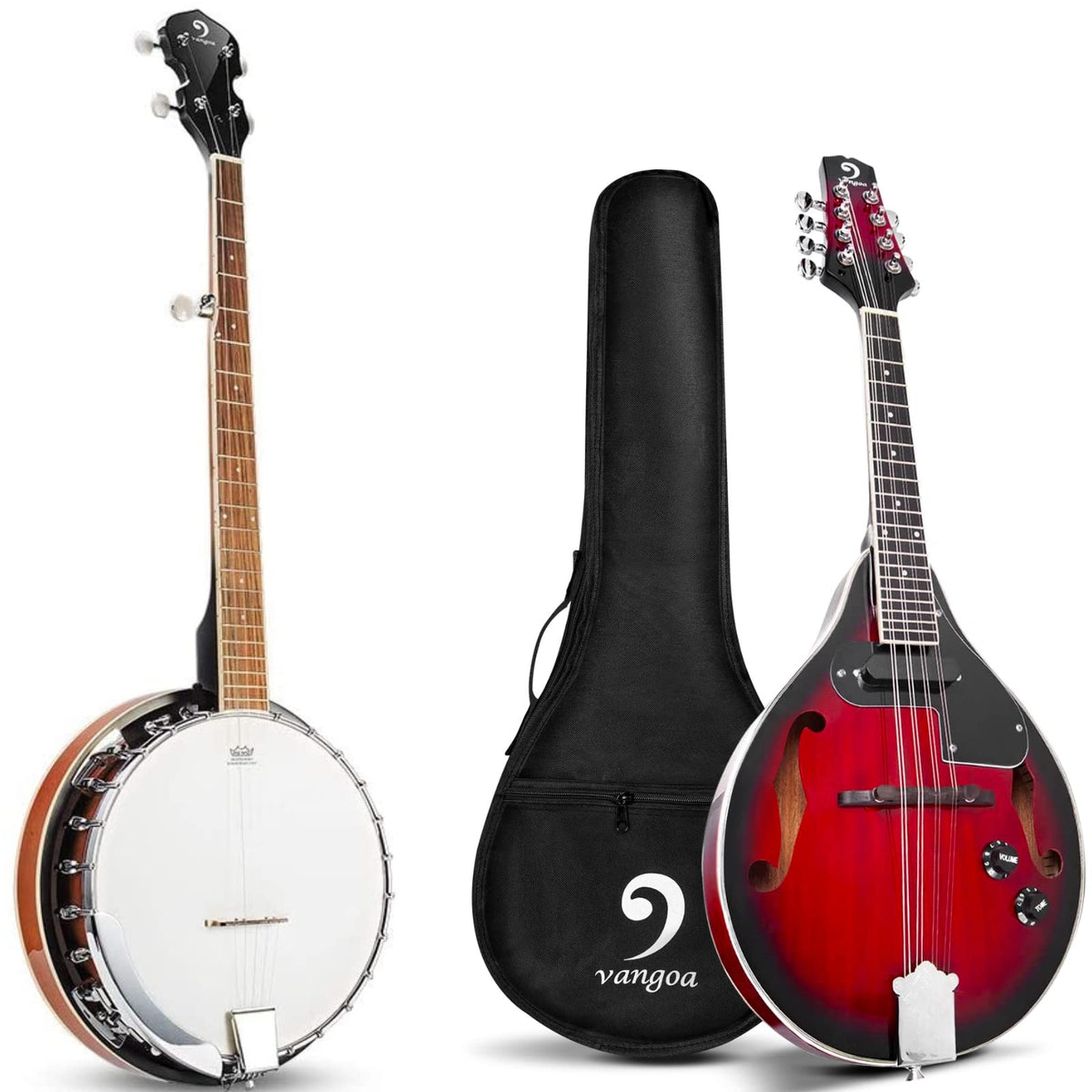 5 String Full Size Banjo and Mandolin Musical Instrument D852077