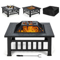 32 Inch Square Steel Wood Burning Fire Pit X687