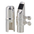 Silver Brass Alto Saxophone Mouthpiece with Cap Ligature R8789