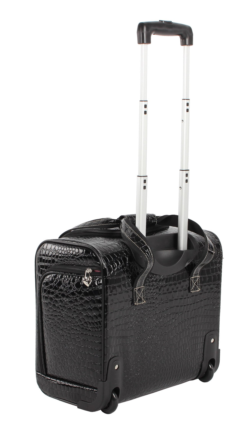 15 Inch Black PVC Underseat Luggage D8675