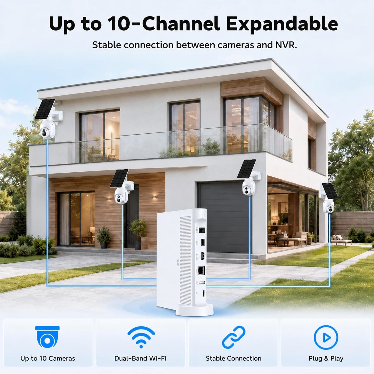Solar Security Cameras Wireless Outdoor 4 Pack J42753