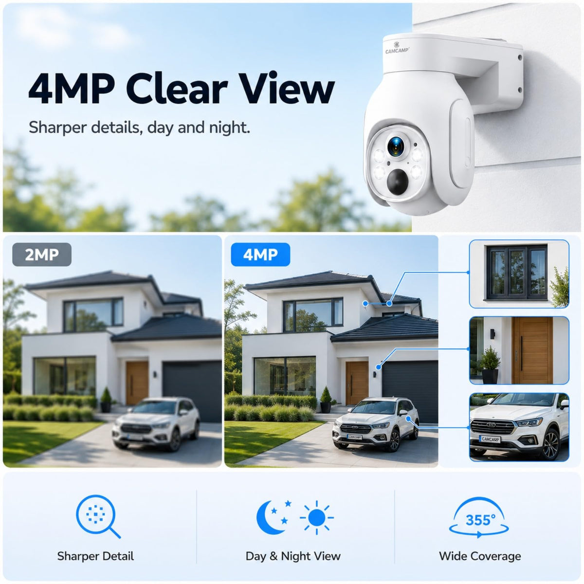 Solar Security Cameras Wireless Outdoor 4 Pack J42753