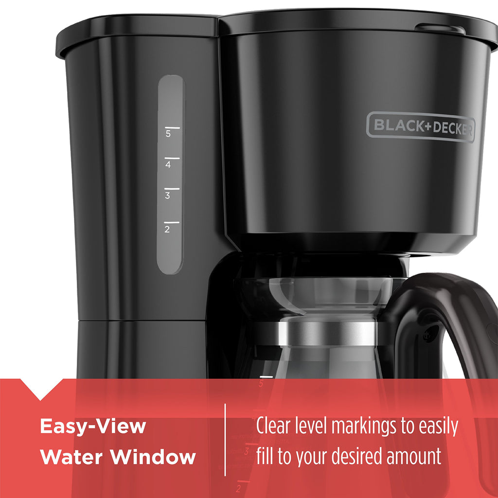 4-in-1 5-Cup Coffee Maker, Black I380695