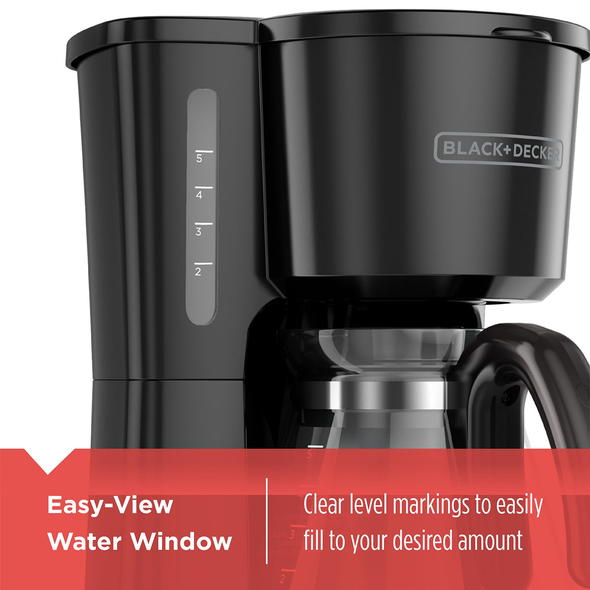 4-in-1 5-Cup Coffee Maker, Black I380695