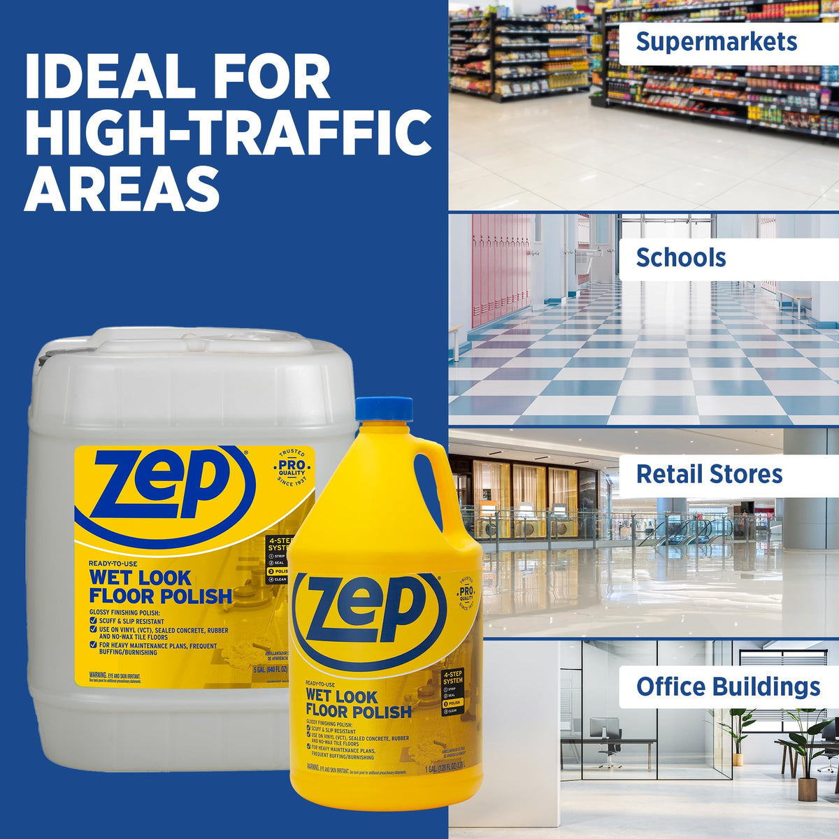 Wet Look Floor Polish 1 Gallon Case of 2 F5860