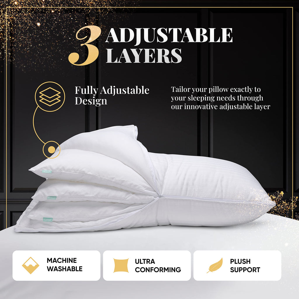 Adjustable Layer Set of 2 Pillows King N34108