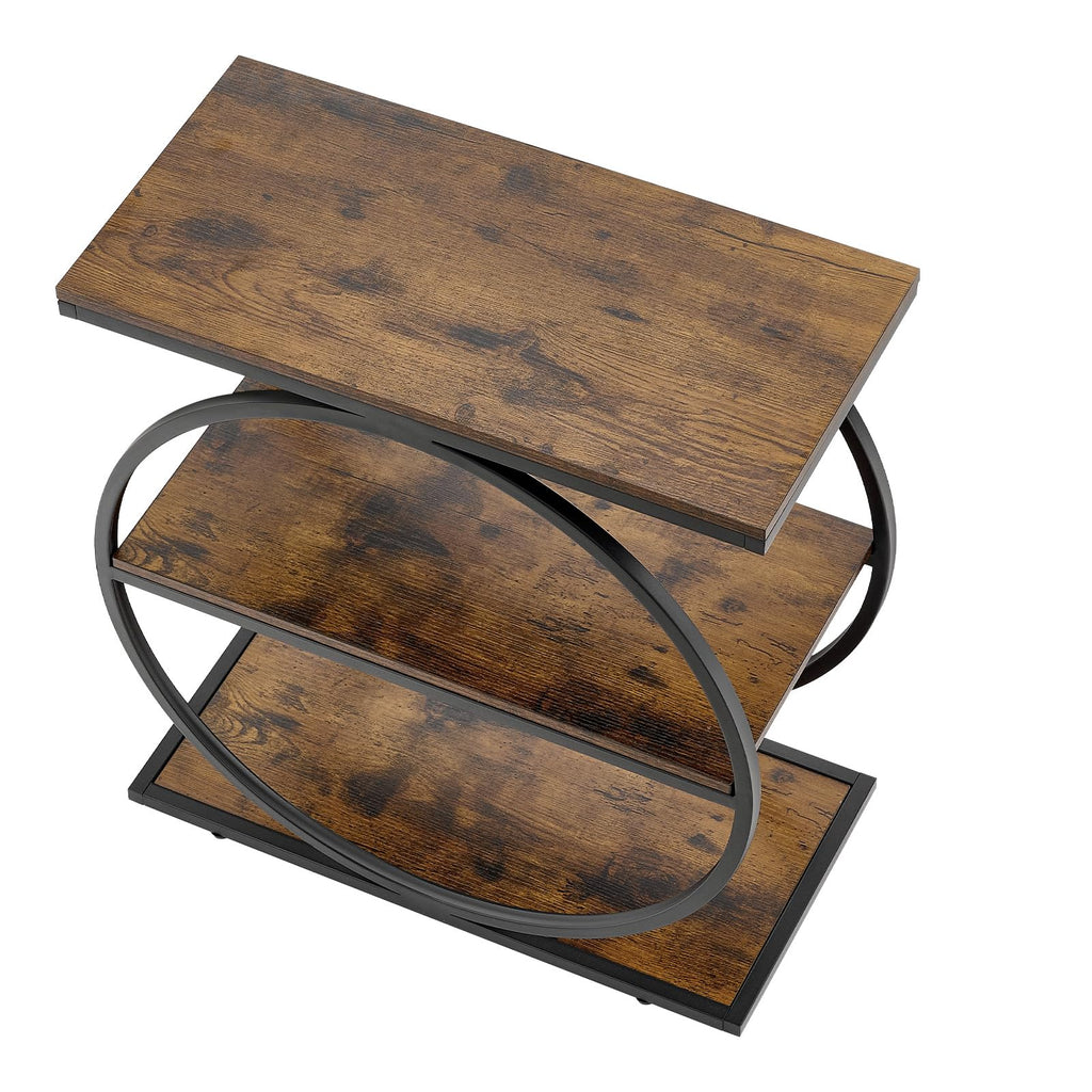3-Tier Narrow Side Table with Open Storage Shelves N92703