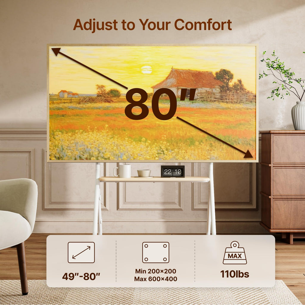White Rolling TV Stand O130784
