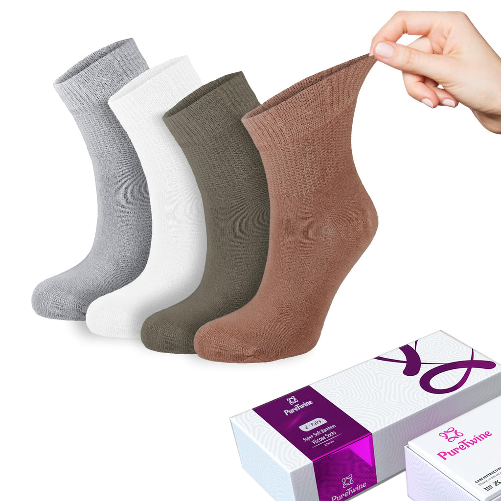 Bamboo Viscose Non Binding Ankle Socks F73298