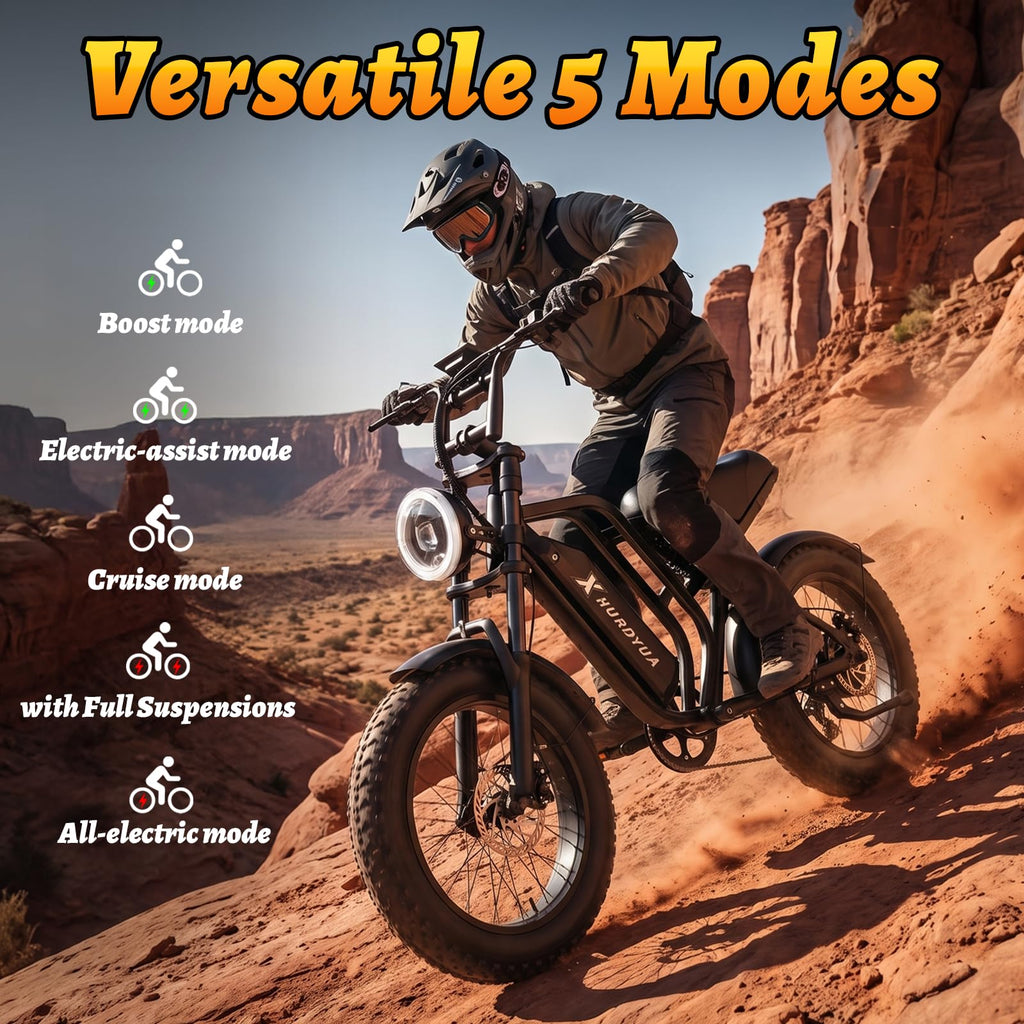 Electric Bike 1500W Peak Motor 48V 15.6Ah Removable Battery H4928