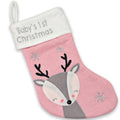 Pink Grey Christmas Stocking S38821