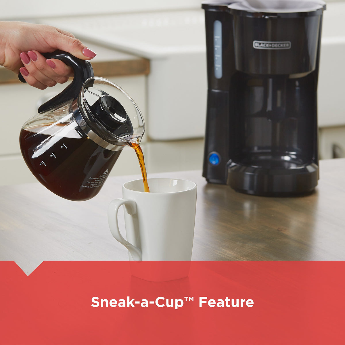 4-in-1 5-Cup Coffee Maker, Black I380695
