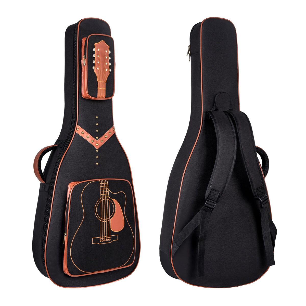40/41/42" Waterproof PU Leather Acoustic Guitar Bag W588