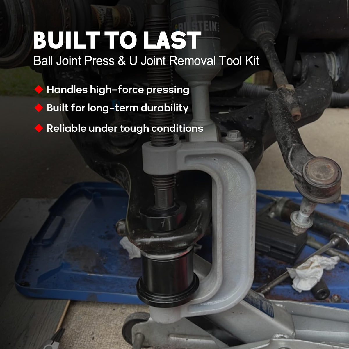 Heavy Duty Ball Joint Press & U Joint Removal Tool Kit with 4WD Adapters A214514