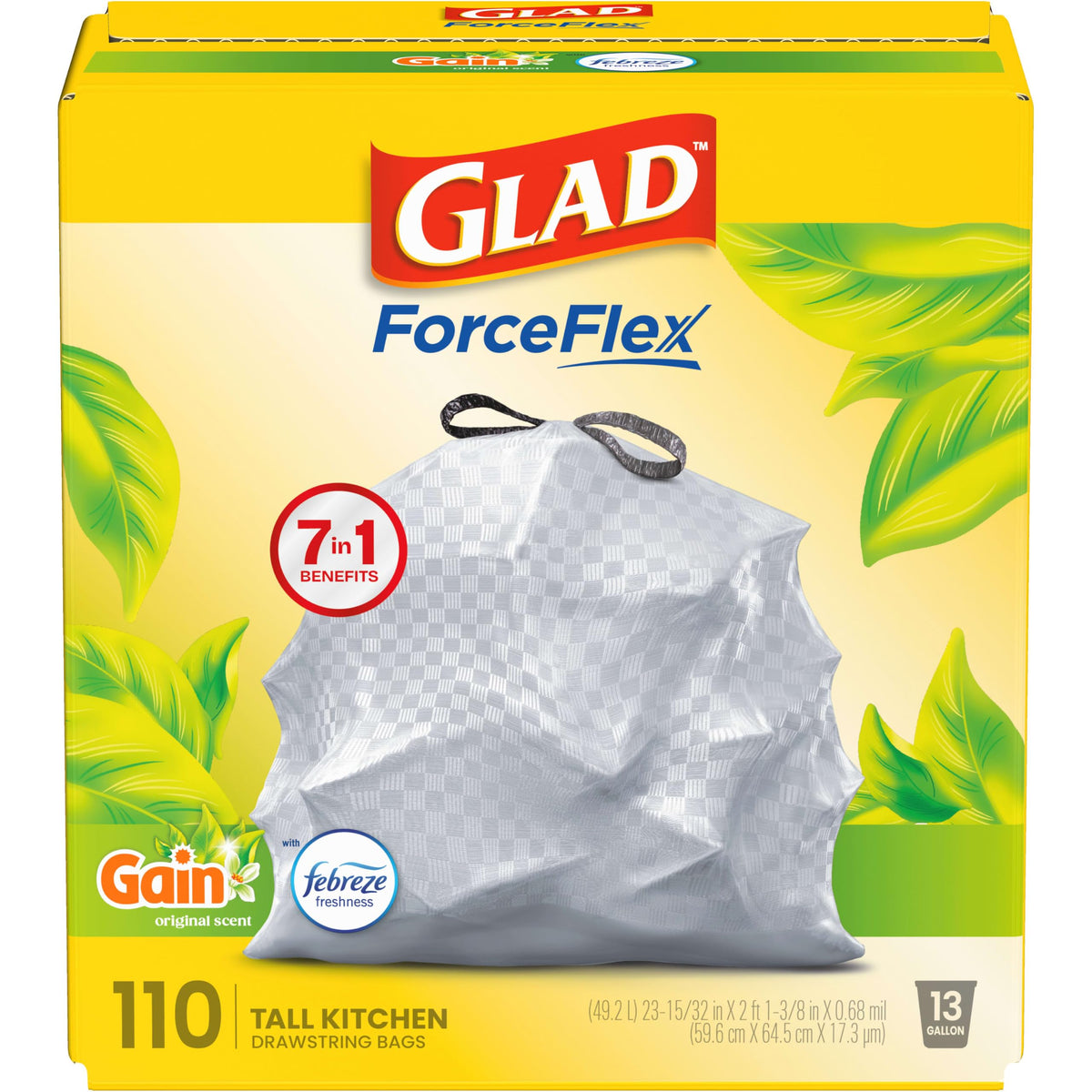 13 Gallon Tall Kitchen Trash Bags 110 Count W68620
