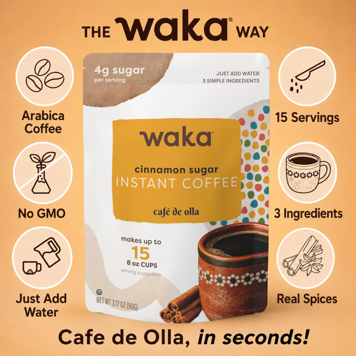 Instant Coffee, Slightly Sweetened, Cinnamon Y469