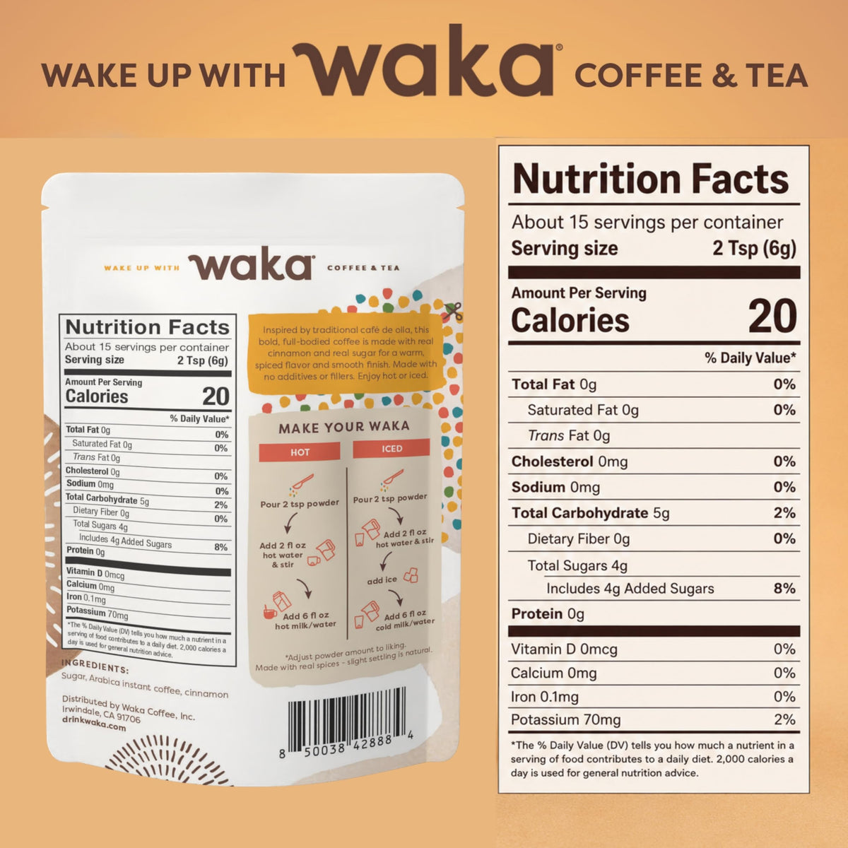 Instant Coffee, Slightly Sweetened, Cinnamon Y469