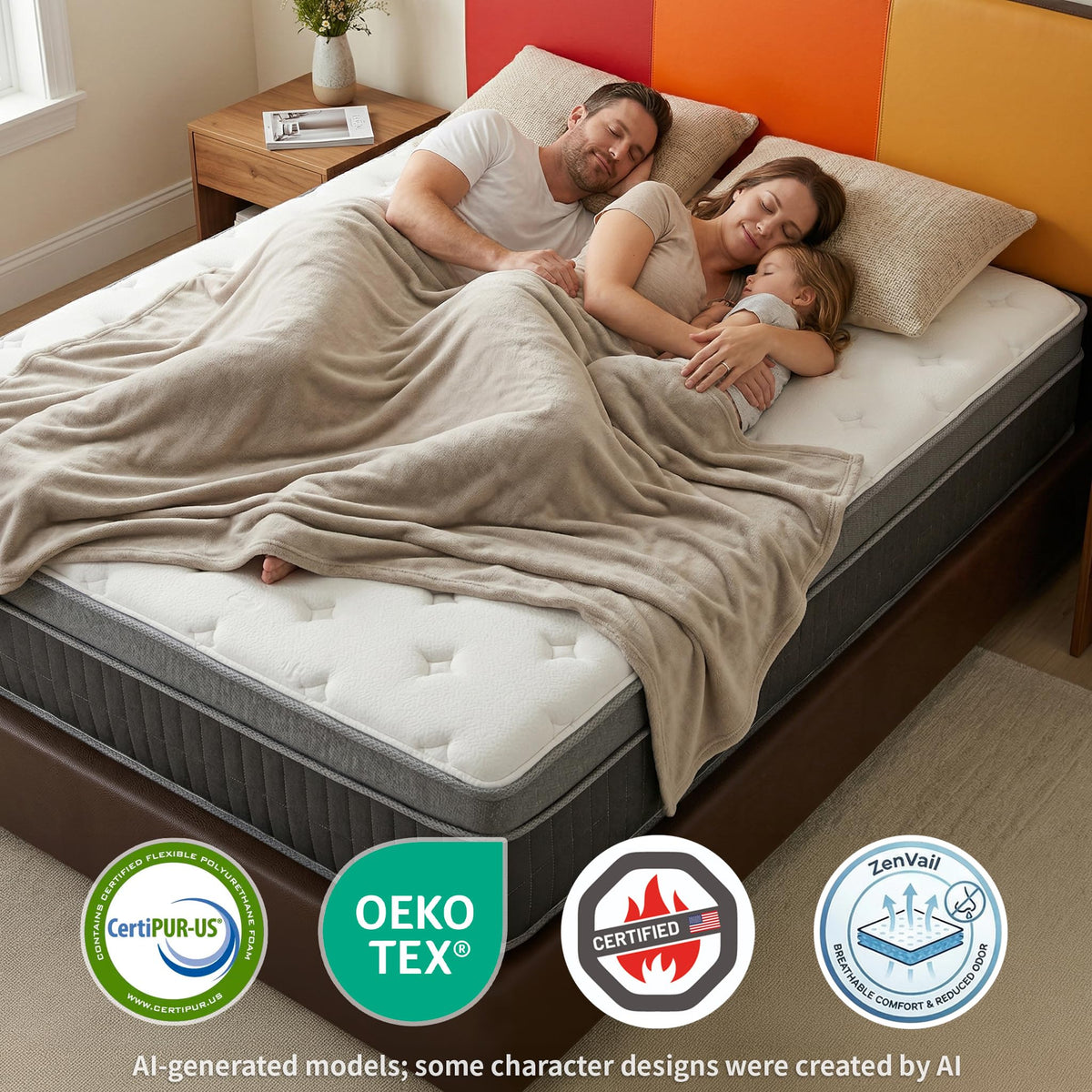 Full Size 12 Inch Medium Firm Hybrid Mattress F479380