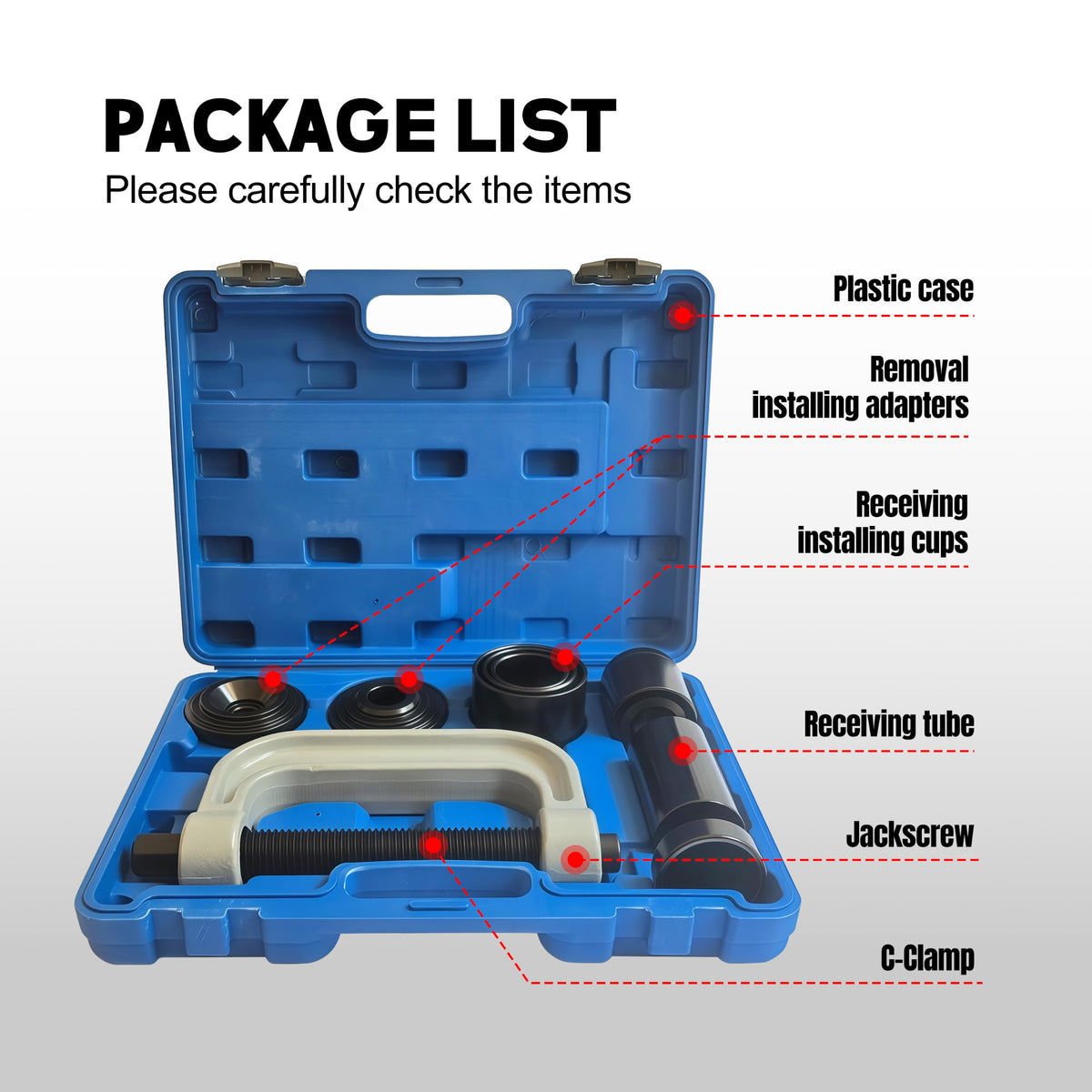 Heavy Duty Ball Joint Press & U Joint Removal Tool Kit with 4WD Adapters A214514